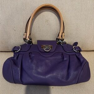 Salvatore Ferragamo Violet Leather Shoulder Bag